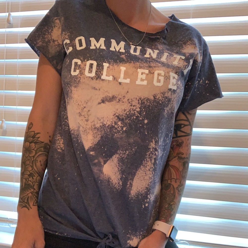 Community college wide collared tee
